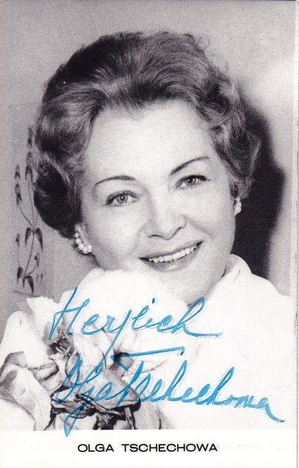 Autogramm Schauspieler | Olga TSCHECHOWA | 1970er (Portrait SW) Kosmetik