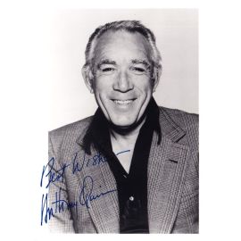 Autogramm Film (USA) | Anthony QUINN | 1970er Foto Druck (Portrait SW)