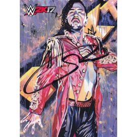 Autogramm Wrestling | Shinsuke NAKAMURA | 2010er (Portrait Color) W2K17 Pop-Art
