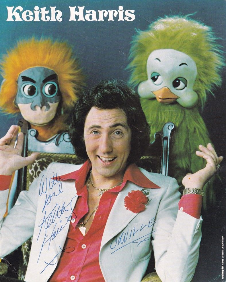 Autogramm Bauchredner (UK) | Keith HARRIS + Orville | 1970er (Portrait Color XL)
