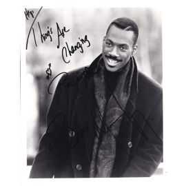 Autogramm Film (USA) | Eddie MURPHY | 1990er Foto Druck (Portrait SW XL)