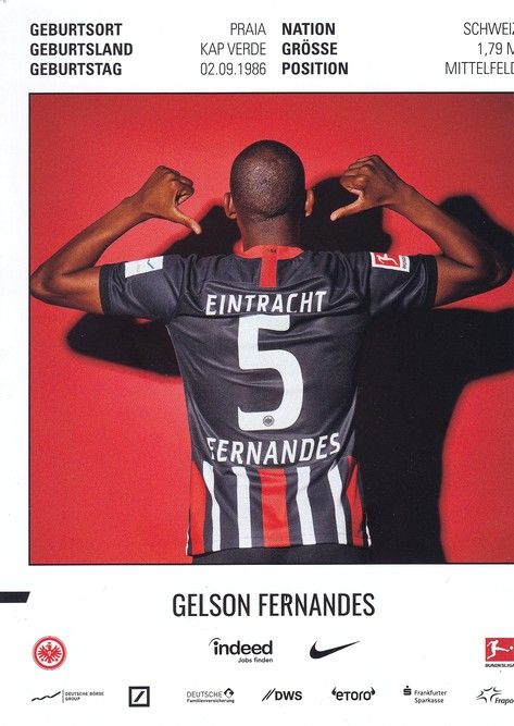 Autogramm Fussball | Eintracht Frankfurt | 2019 | Gelson FERNANDES