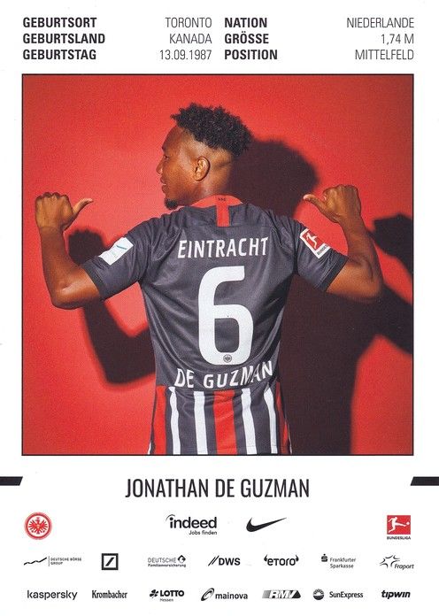 Autogramm Fussball | Eintracht Frankfurt | 2019 | Jonathan DE GUZMAN