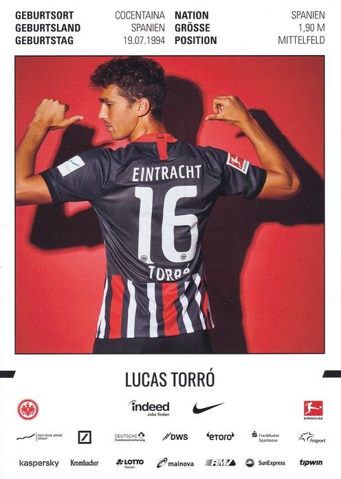 Autogramm Fussball | Eintracht Frankfurt | 2019 | Lucas TORRO