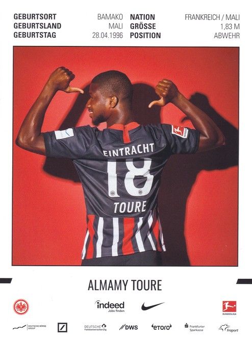 Autogramm Fussball | Eintracht Frankfurt | 2019 | Almamy TOURE