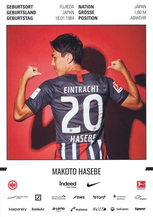 Autogramm Fussball | Eintracht Frankfurt | 2019 | Makoto HASEBE