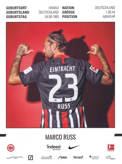 Autogramm Fussball | Eintracht Frankfurt | 2019 | Marco RUSS