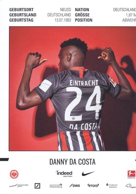 Autogramm Fussball | Eintracht Frankfurt | 2019 | Danny DA COSTA