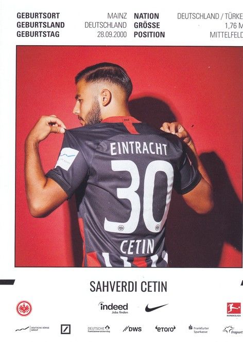 Autogramm Fussball | Eintracht Frankfurt | 2019 | Sahverdi CETIN