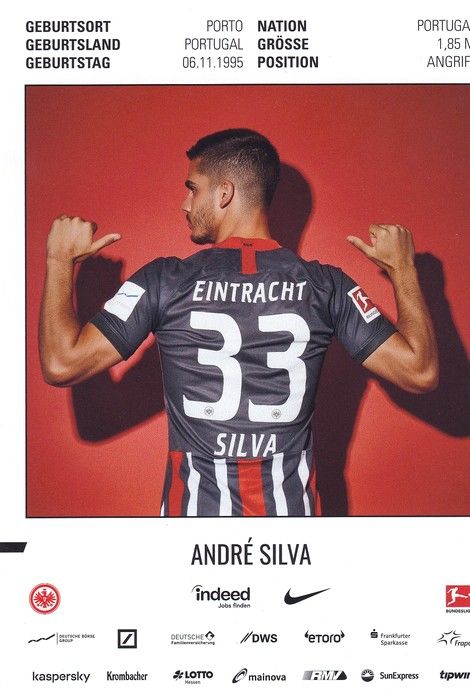 Autogramm Fussball | Eintracht Frankfurt | 2019 | Andre SILVA