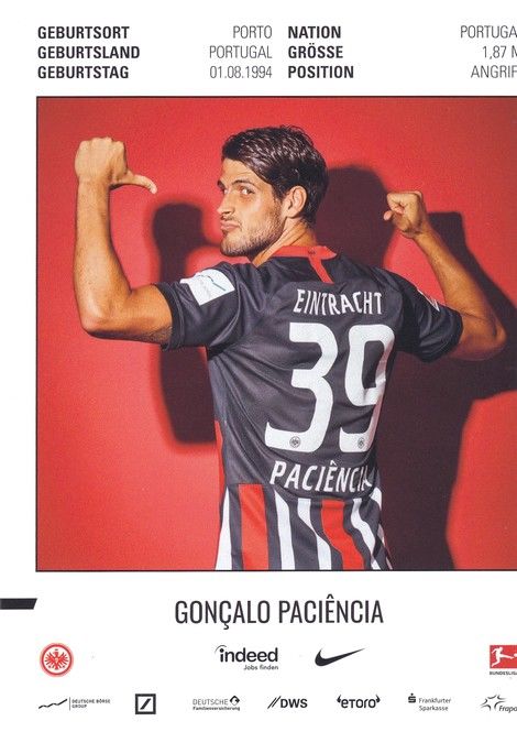 Autogramm Fussball | Eintracht Frankfurt | 2019 | Goncalo PACIENCIA