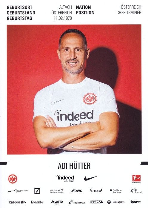 Autogramm Fussball | Eintracht Frankfurt | 2019 | Adi HÜTTER