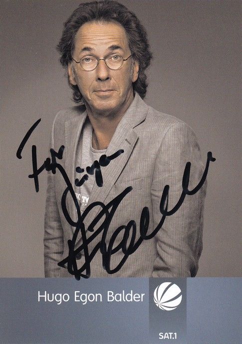 Autogramm TV | SAT1 | Hugo Egon BALDER | 2010er (Portrait Color) Pick