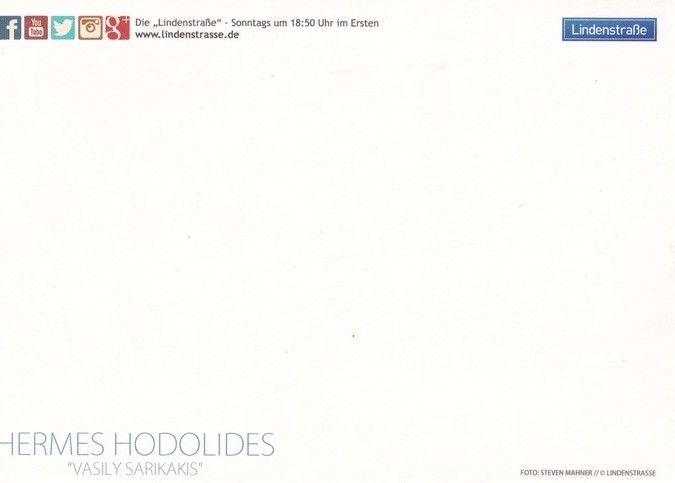 Autogramm TV | ARD | Hermes HODOLIDES | 2010er "Lindenstrasse" (Mahner)