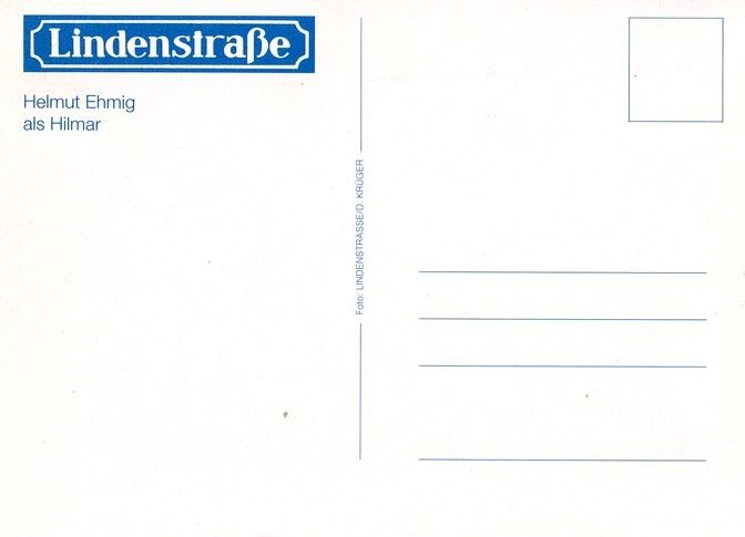Autogramm TV | ARD | Helmut EHMIG | 1990er "Lindenstrasse" (Krüger)