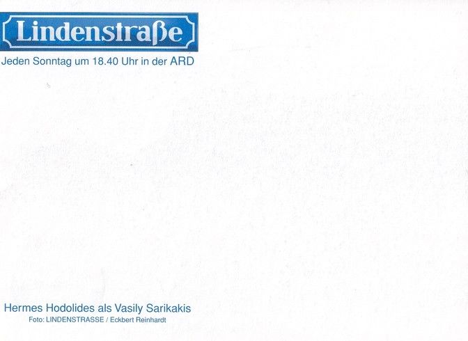 Autogramm TV | ARD | Hermes HODOLIDES | 2000er "Lindenstrasse" (Reinhardt)