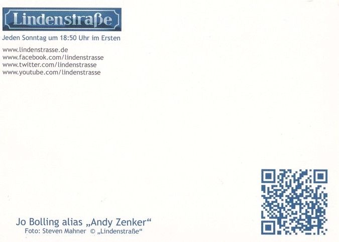 Autogramm TV | ARD | Jo BOLLING | 2010er "Lindenstrasse" (Mahner)