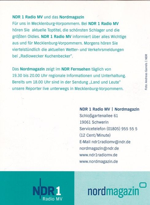 Autogramm Radio | NDR1 MV | Heinz GALLING | 2000er "Nordmagazin" (Garrels)