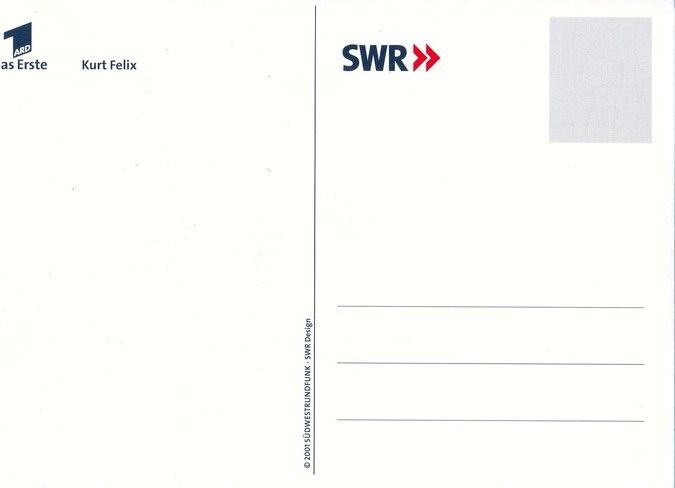 Autogramm TV | ARD | Kurt FELIX | 2001 (Portrait Color) SWR