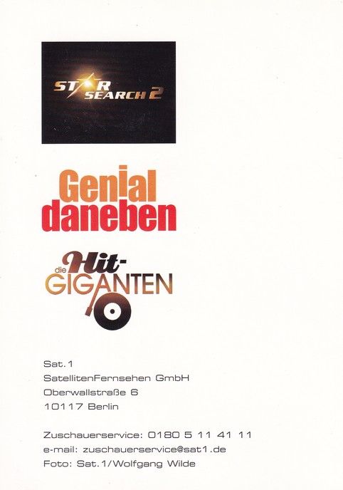 Autogramm TV | SAT1 | Hugo Egon BALDER | 2000er "Genial Daneben" (Wilde)