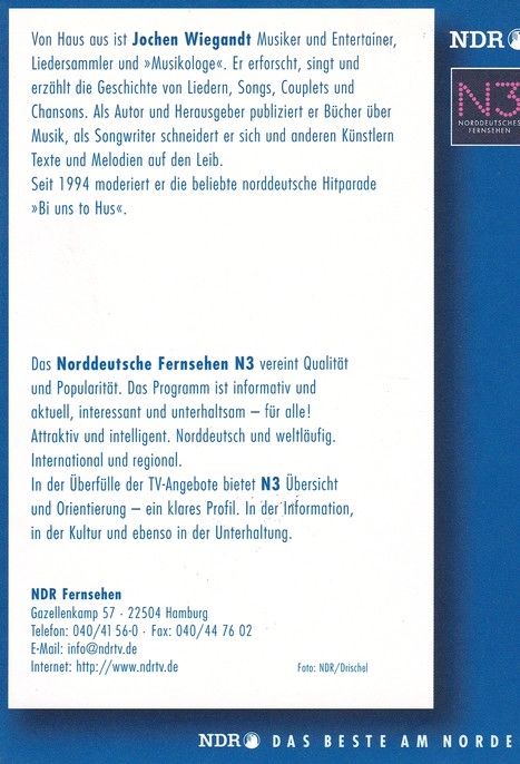 Autogramm TV | N3 | Jochen WIEGANDT | 1990er (Portrait Color) Drischel