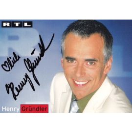 Autogramm TV | RTL | Henry GRÜNDLER | 2000er (Portrait Color) Gregorowius