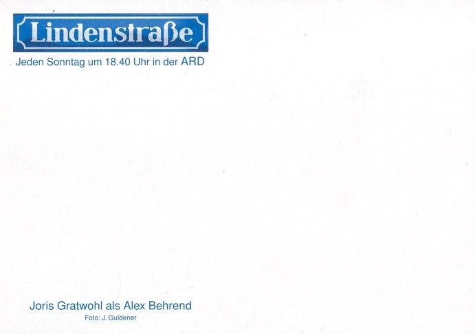 Autogramm TV | ARD | Joris GRATWOHL | 2000er "Lindenstrasse" (Guldener)