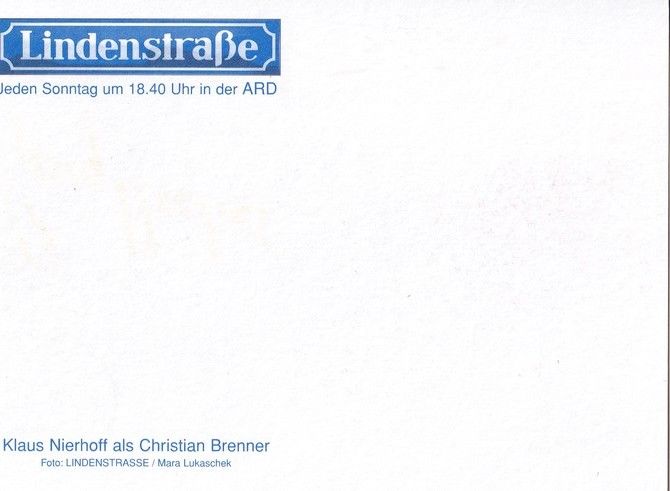 Autogramm TV | ARD | Klaus NIERHOFF | 2000er "Lindenstrasse" (Lukaschek) 2