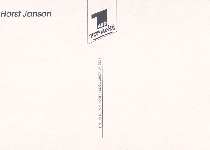 Autogramm TV | ARD | Horst JANSON | 1990er (Portrait Color) Laemmerer
