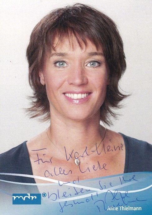 Autogramm TV | MDR | Aline THIELMANN | 2010 "Thüringen Journal" (Jehnichen)