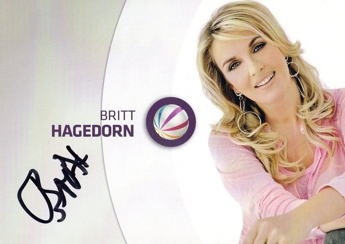 Autogramm TV | SAT1 | Britt HAGEDORN | 2000er (Portrait Color) Pick 1
