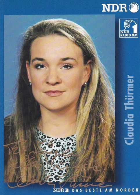 Autogramm Radio | NDR1 MV | Claudia THÜRMER | 1990er "Nordmagazin" 
