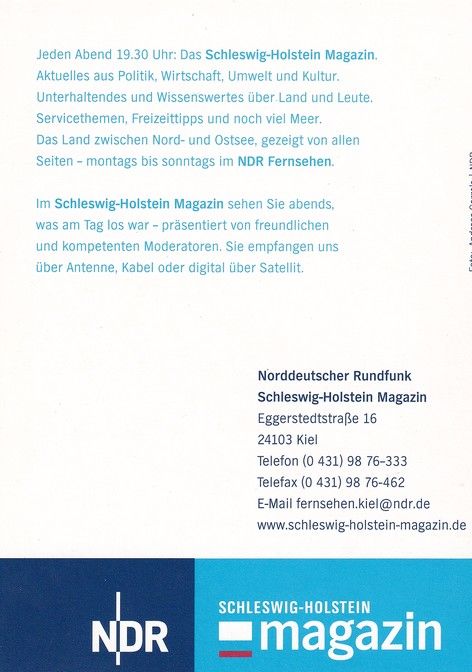 Autogramm TV | NDR | Christine KUBIS | 2000er "Schleswig-Holstein Magazin" (Garrels)