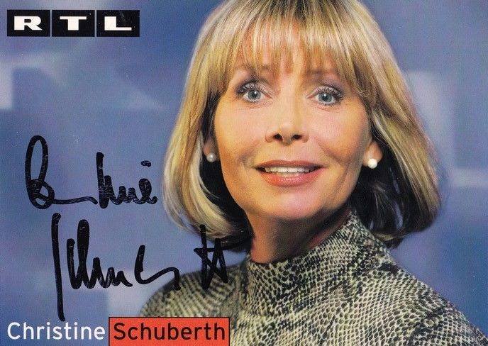 Autogramm TV | RTL | Christine SCHUBERTH | 2000er "Hinter Gittern" (Portrait Color Stempell)