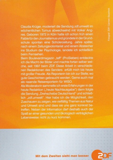 Autogramm TV | ZDF | Claudia KRÜGER | 2000er (Portrait Color) Sauerbrei