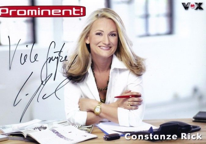 Autogramm TV | VOX | Constanze RICK | 2000er "Prominent" (Pick)
