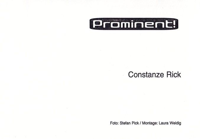 Autogramm TV | VOX | Constanze RICK | 2000er "Prominent" (Pick)