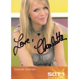 Autogramm TV | SAT1 | Charlotte KARLINDER | 2000er "Frühstücksfernsehen" (Tölle)