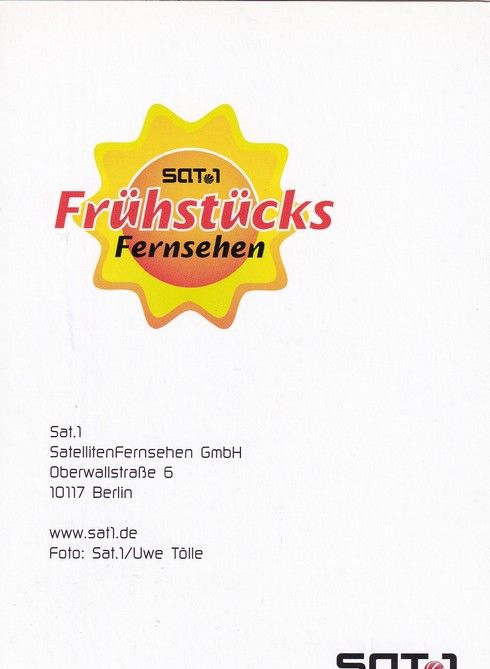 Autogramm TV | SAT1 | Charlotte KARLINDER | 2000er "Frühstücksfernsehen" (Tölle)