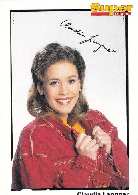 Autogramm TV | Super RTL | Claudia LANGNER | 1990er (Portrait Color)