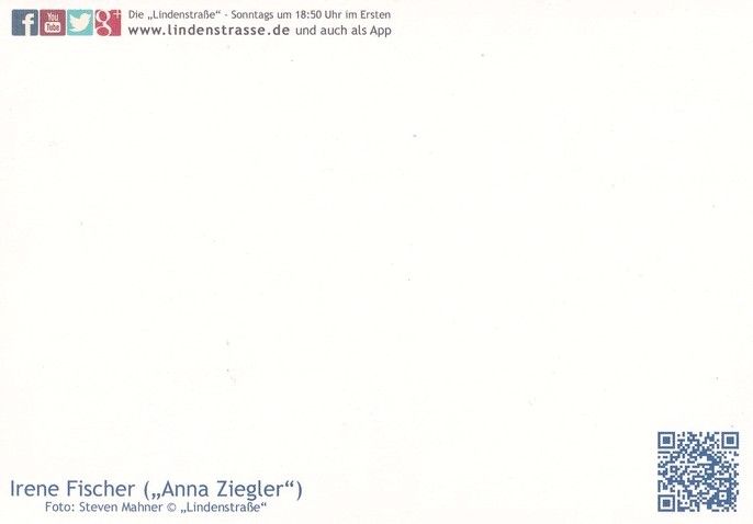 Autogramm TV | ARD | Irene FISCHER | 2010er "Lindenstrasse" (Mahner) 1