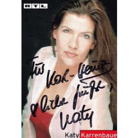 Autogramm TV | RTL | Katy KARRENBAUER | 2000er "Hinter Gittern" (Portrait Color Erhard)