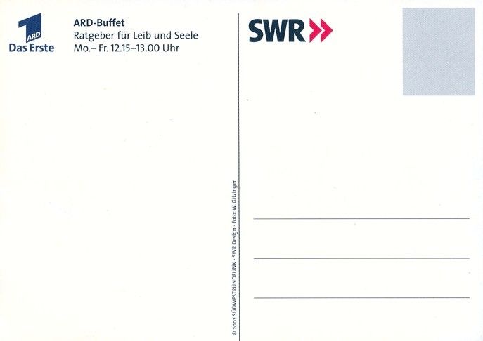 Autogramm TV | ARD | Jacqueline STUHLER | 2002 "ARD Buffet" (Gitzinger)