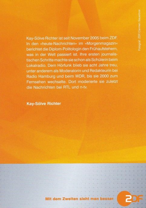 Autogramm TV | ZDF | Kay-Sölve RICHTER | 2000er (Portrait Color) Sauerbrei