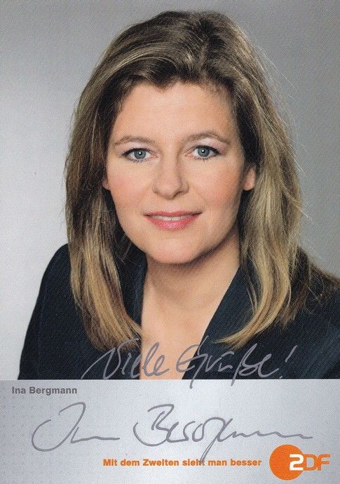 Autogramm TV | ZDF | Ina BERGMANN | 2000er (Portrait Color) Sauerbrei