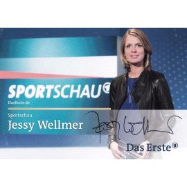 Autogramm TV | ZDF | Jessy WELLMER | 2010er "Sportschau" (Portrait Color) Sachs 1