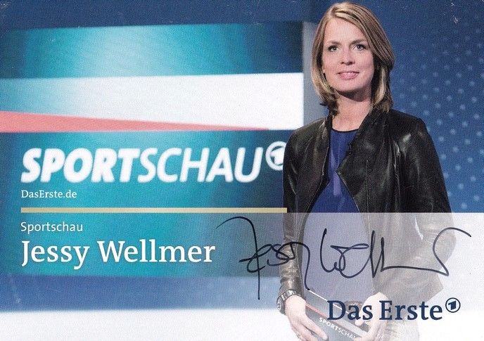 Autogramm TV | ZDF | Jessy WELLMER | 2010er "Sportschau" (Portrait Color) Sachs 1
