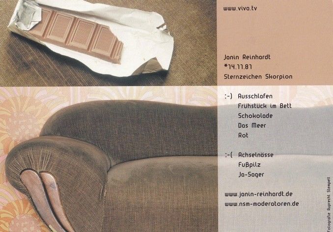 Autogramm TV | VIVA | Janin REINHARDT | 2000er (Portrait Color) Stempell