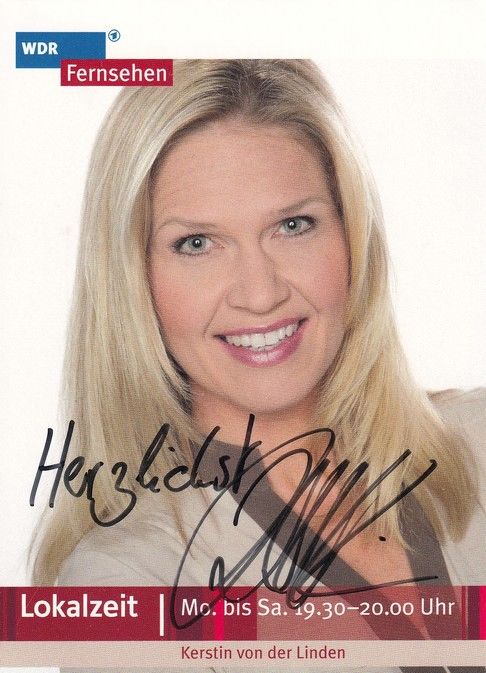 Autogramm TV | WDR | Kerstin VON DER LINDEN | 2000er (Portrait Color) Sachs 1