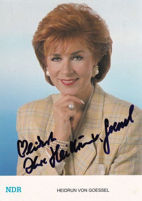 Autogramm TV | NDR | Heidrun VON GOESSEL | 1980er (Portrait Color Rüdel) Jansen